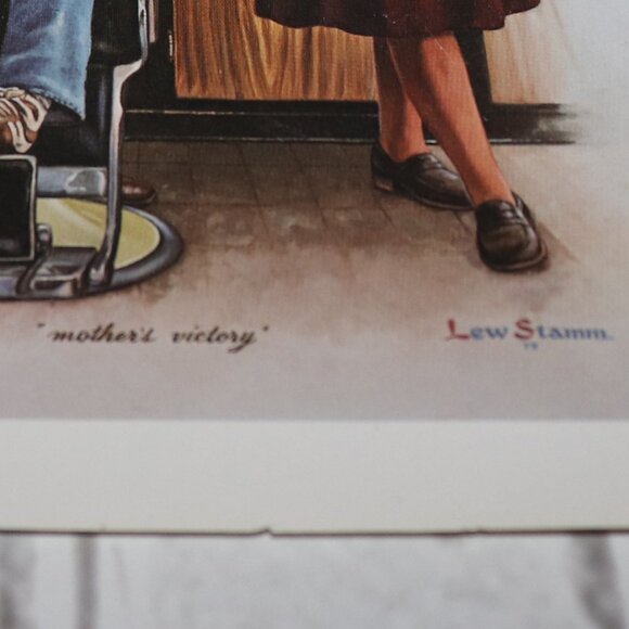 🖼️ Vintage Lew Stamm Art Print · “Mother’s Victory” · 1980 · 5x7" - Picture 2 of 5